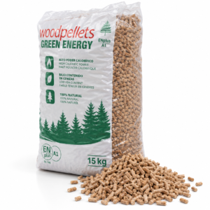 Pellets Green Energy – DIN Plus / ENplus – Palete com 65 Sacos de 15 kg