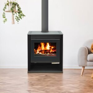 Fogão a lenha BELLEZA RUBIN LUX Preto 13kW (máx. 21 kW)